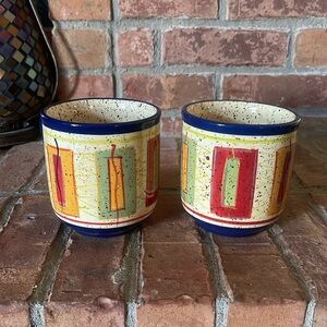 Pfaltzgraff Sedona Large Hand Painted Mugs Set of 2